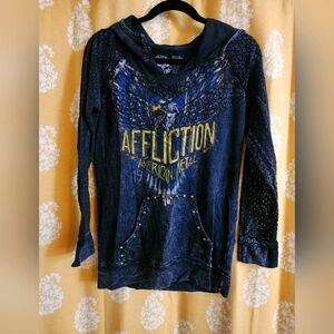 Affliction Distressed Sweatshirt